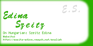 edina szeitz business card